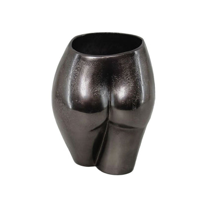 14" Gold Cast Aluminum Female Form Table Vase