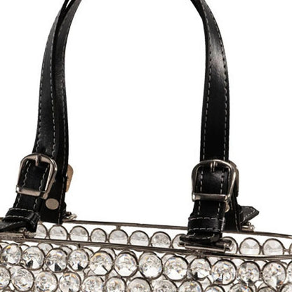 11" Clear And Gold Crystals And Metal Magazine Holder