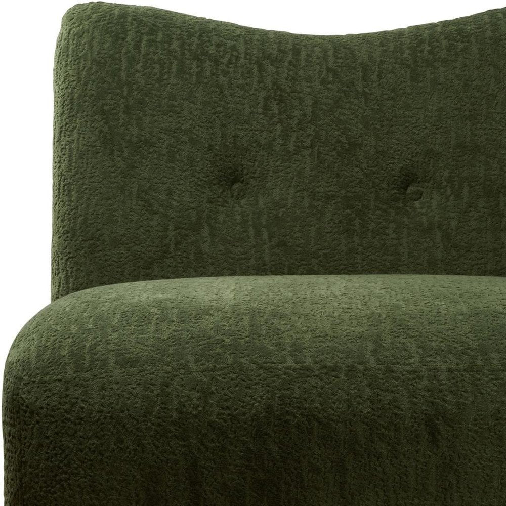 31" Green and Natural Fabric Side Chair