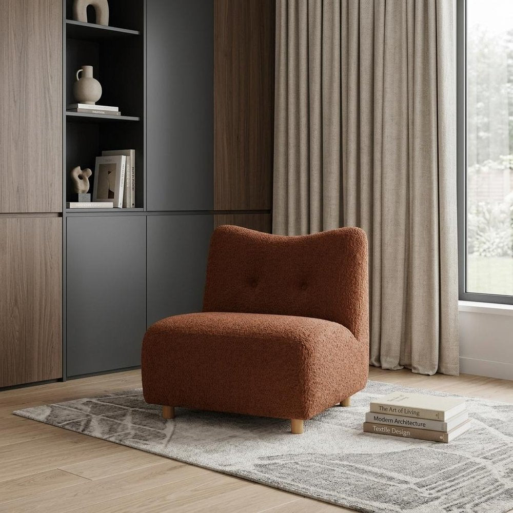 31" Green and Natural Fabric Side Chair