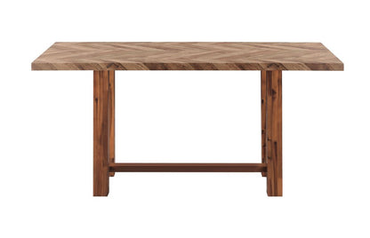 71" Brown Solid Wood Rectangular Bar Table