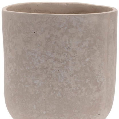 7" Beige Recycled Paper Urn Table Vase