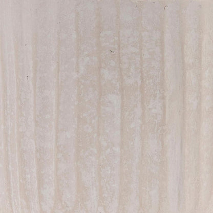 8" Beige Recycled Paper Textured Lines Urn Table Vase