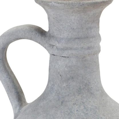 9" Gray Resin Round Pitcher Vase