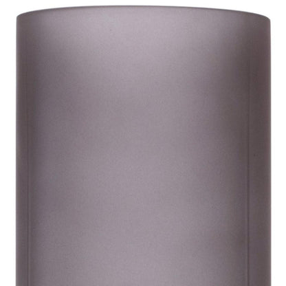 Set of Two Gray Glass Cylinder Table Vases