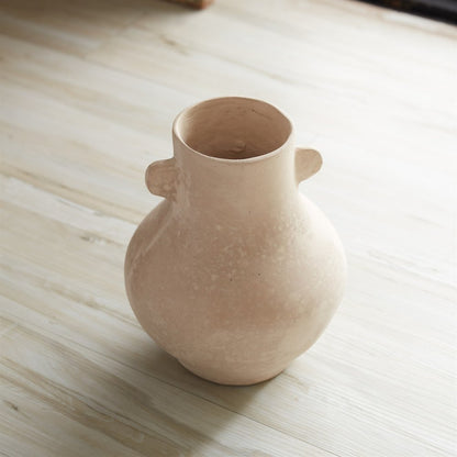 10" Beige Recycled Paper Round Urn