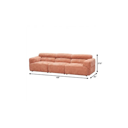 108" Orange Upholstered Universal Sofa