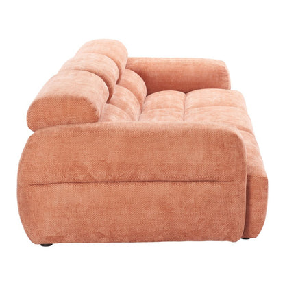 108" Orange Upholstered Universal Sofa