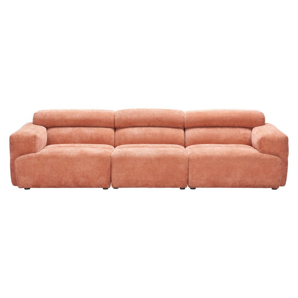 108" Orange Upholstered Universal Sofa