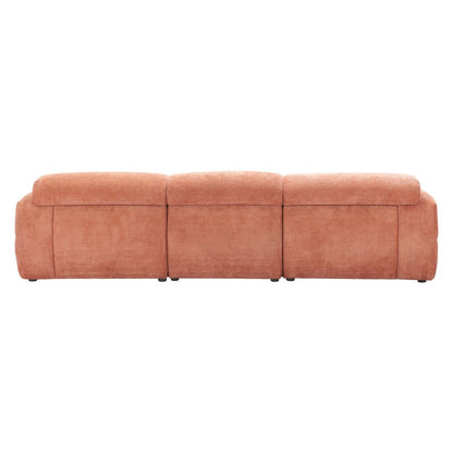 108" Orange Upholstered Universal Sofa