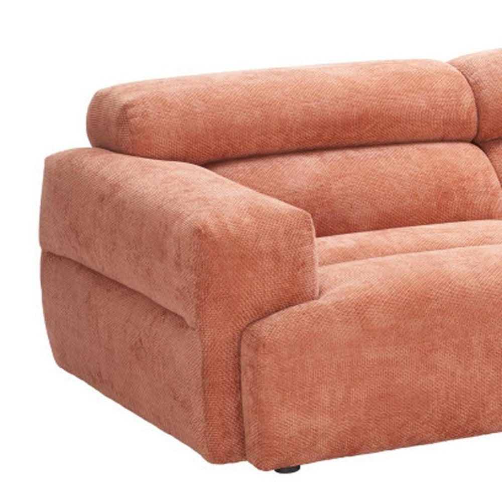 108" Orange Upholstered Universal Sofa