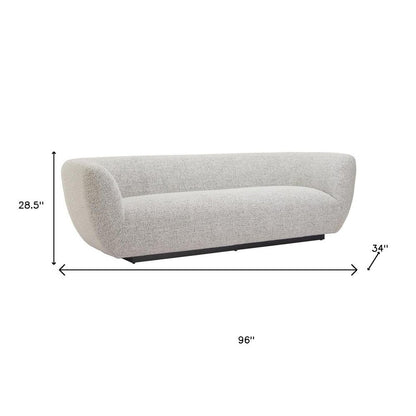 96" Gray Upholstered Sofa