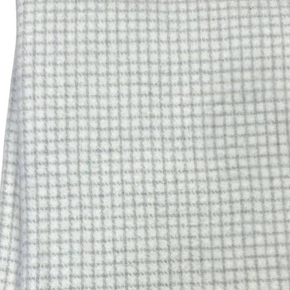 50" X 67" Cream And Light Gray Cotton Blend Woven Plaid Throw Blanket with Fringe