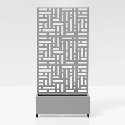 72" X 35" Gray Metal Rectangular Planter Box