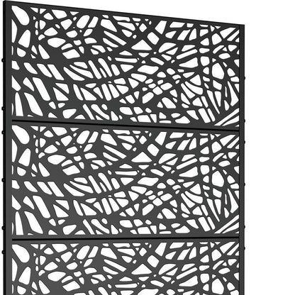 72" X 47" Black Metal Rectangular Planter Box