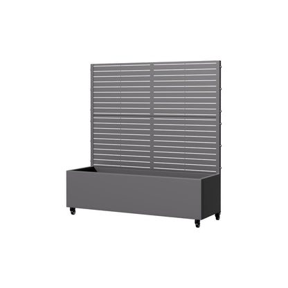 47" X 47" Gray Metal Rectangular Planter Box