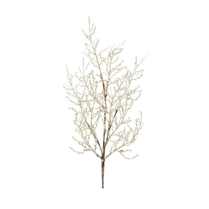 Set of Six 10" Silver And Champagne Artificial Pine