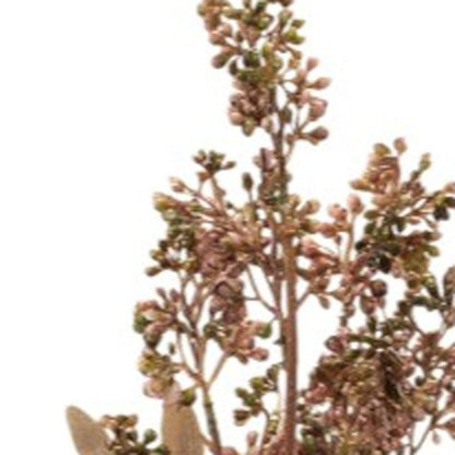 Set of Six 8" Mauve Brown And Yellow Artificial