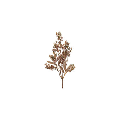 Set of Six 8" Mauve Brown And Yellow Artificial