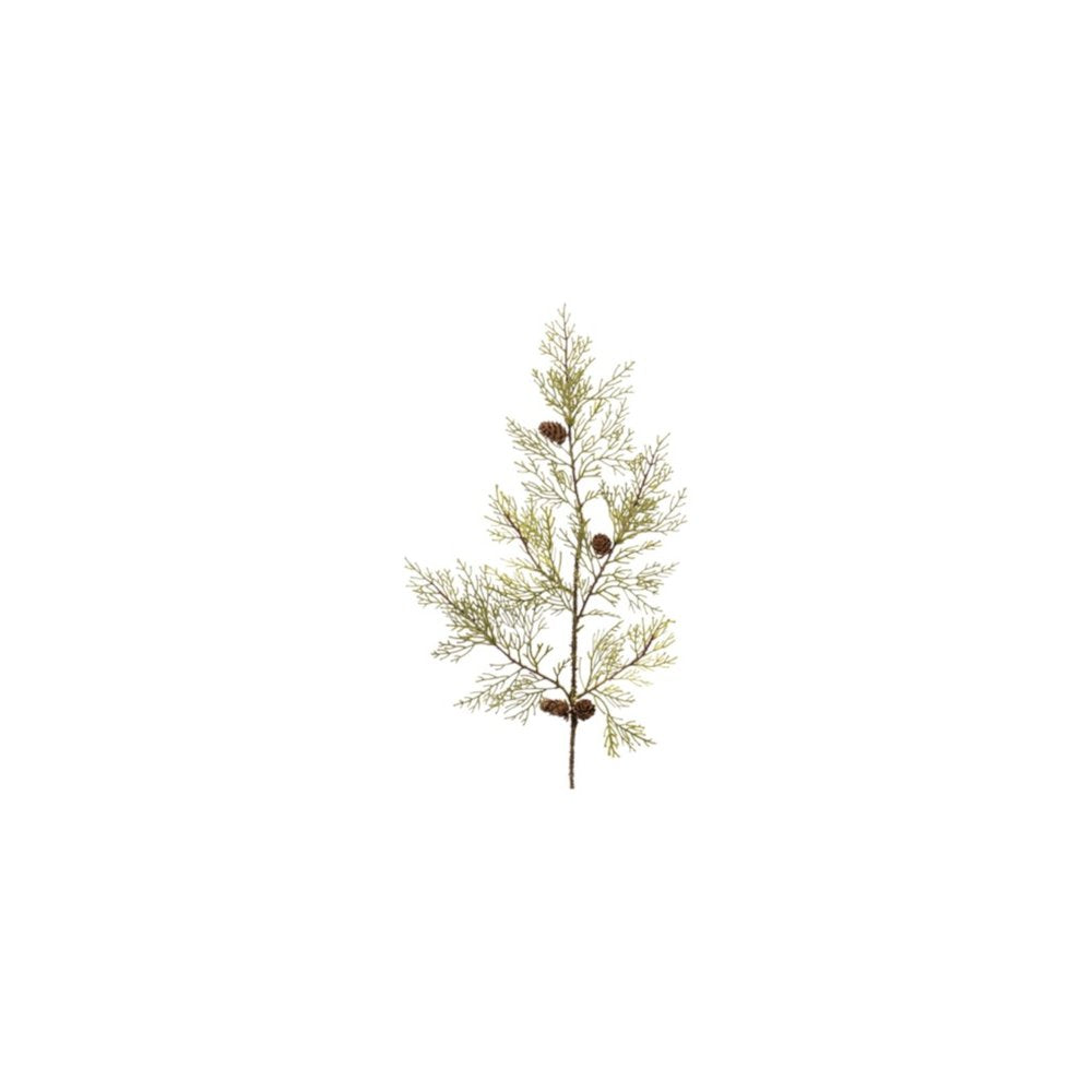 Set of Six 9" Green And Brown Artificial Pine