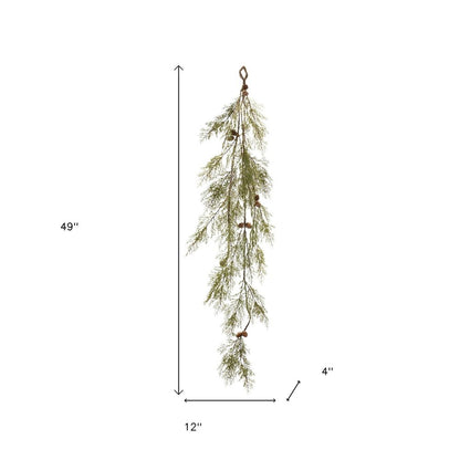 Set of Two 12" Green And Brown Artificial Pine