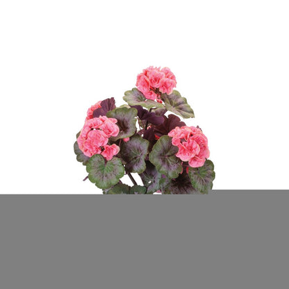 Set of Two 19" Pink And Green Artificial Flowering