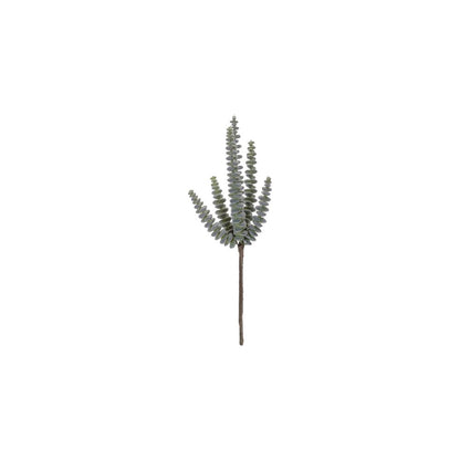 Set of Six 11" Green And Brown Artificial Succulent