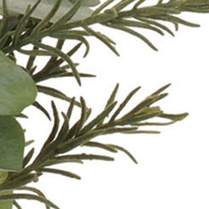 Set of Two 24" White Yellow And Green Artificial Flowering