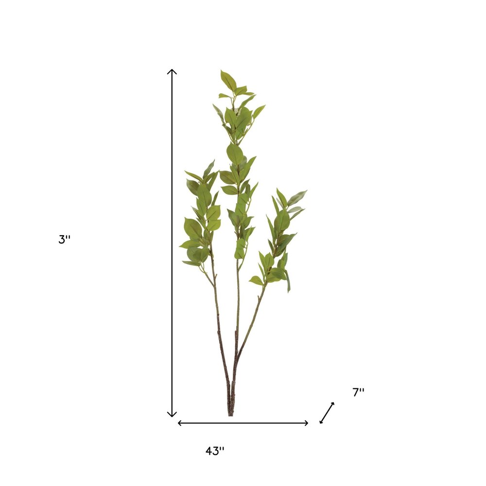 Set of Six 3" Green And Brown Artificial Foliage Tree