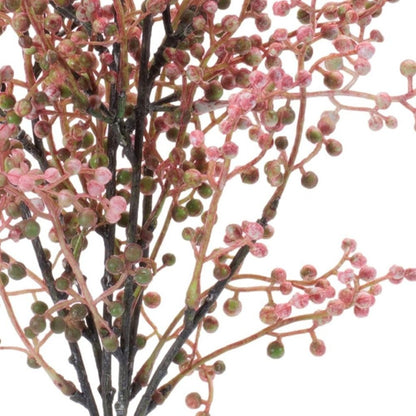 Set of Six 8" Pink And Green Artificial