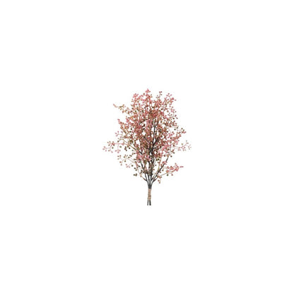 Set of Six 8" Pink And Green Artificial