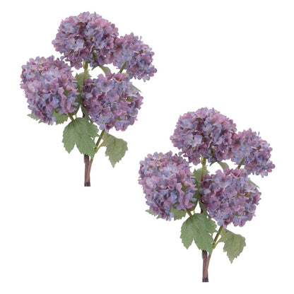 Set of Two 12" Purple Green And Brown Artificial