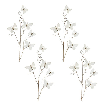 Set of Four 30" White Artificial