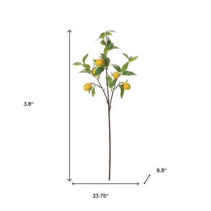 Set of six 4" Yellow Artificial Plant in a No