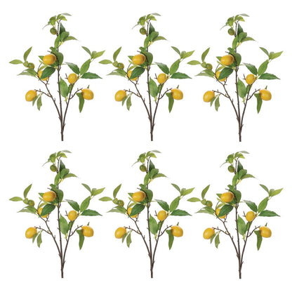Set of six 4" Yellow Artificial Plant in a No