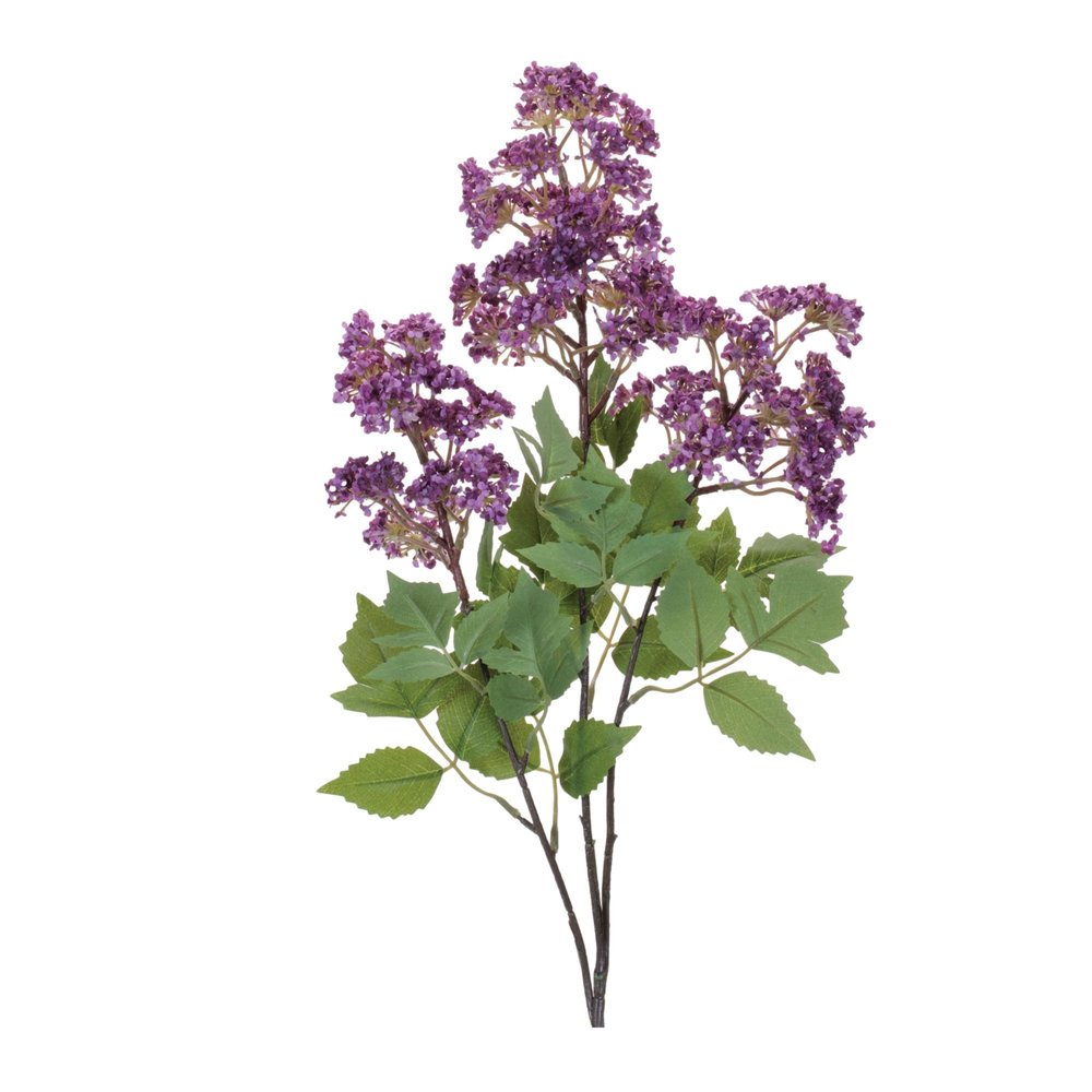 Set of four 4" Purple Green And Brown Flowering Artificial Tree