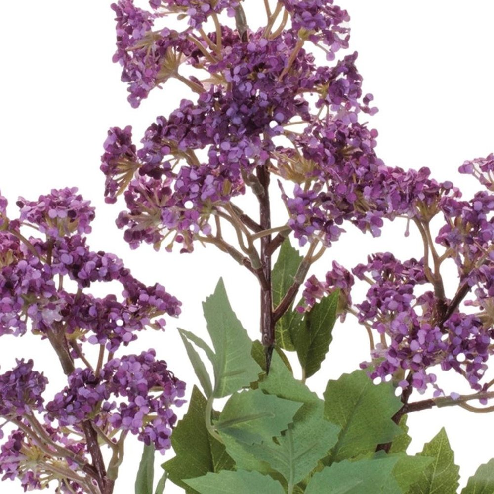 Set of four 4" Purple Green And Brown Flowering Artificial Tree