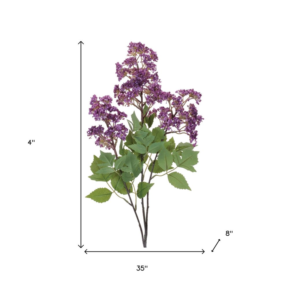 Set of four 4" Purple Green And Brown Flowering Artificial Tree