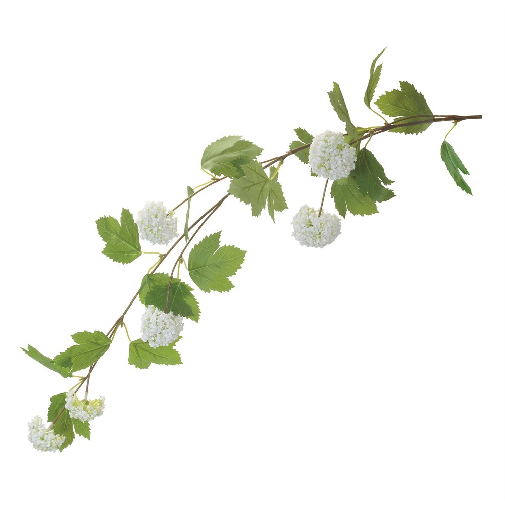 Set of Six 40" White Green And Brown Artificial Flowering Tree