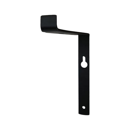 7" Set Of Two Black Metal Wall Mounted Shelf Brackets