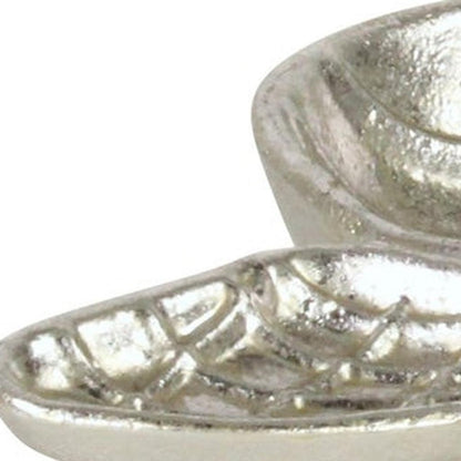 8" Silver Cast Iron Bumble Bee Trinket Tray