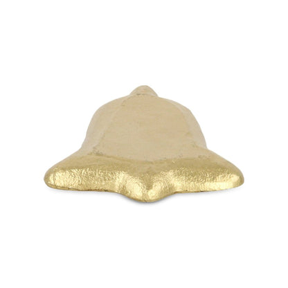 5" Gold Cast Iron Christmas Bell Trinket Tray