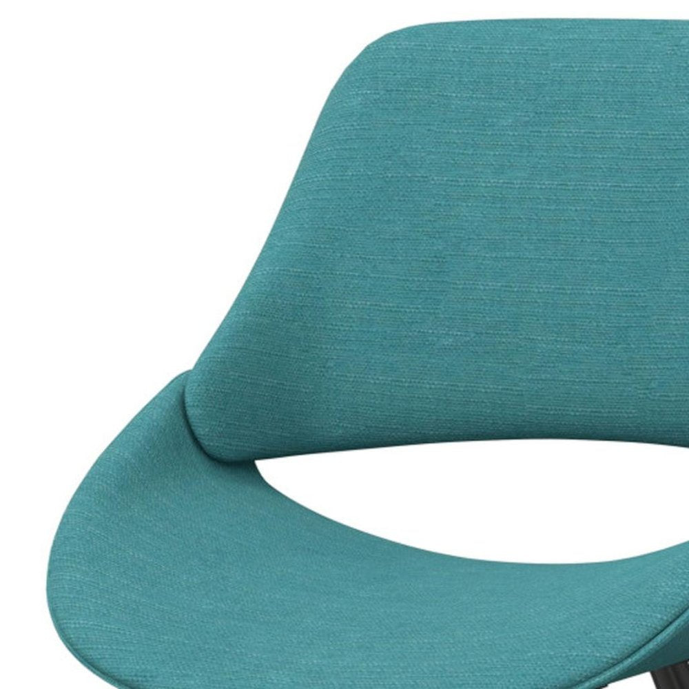 Blue and Brown Solid Wood Dining Parsons Chair