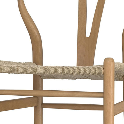 Set of Two Natural Solid Wood Dining Parsons Chairs