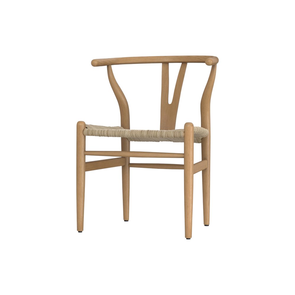 Set of Two Natural Solid Wood Dining Parsons Chairs