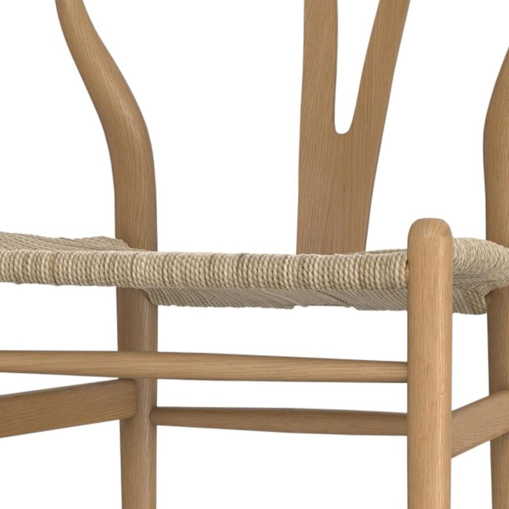 Set of Two Natural Solid Wood Dining Parsons Chairs
