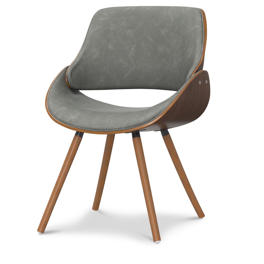 Gray and Walnut Solid Wood Dining Parsons Chair