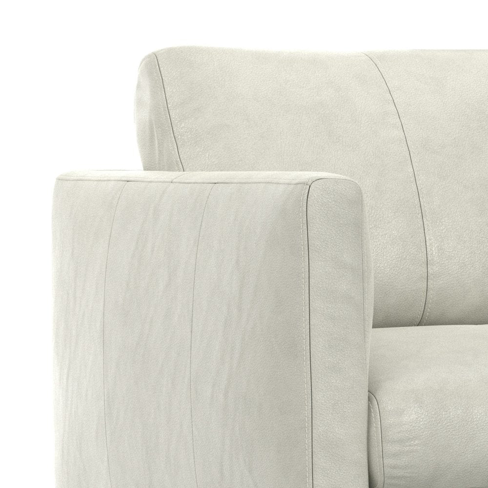 60" Gray and Black Leather Loveseat