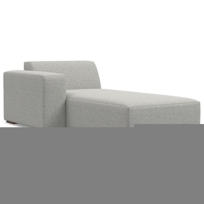 122" Gray Fabric Modular Sofa With Brown Legs