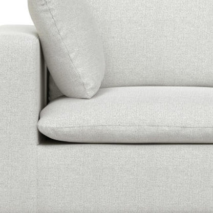 88" Gray Fabric Modular Sofa With Brown Legs